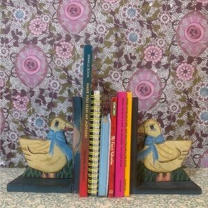 Vintage Wooden Duck Bookends